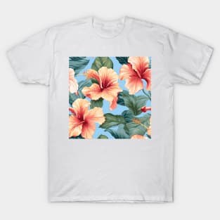 Hibiscus Flowers Pattern 6 T-Shirt